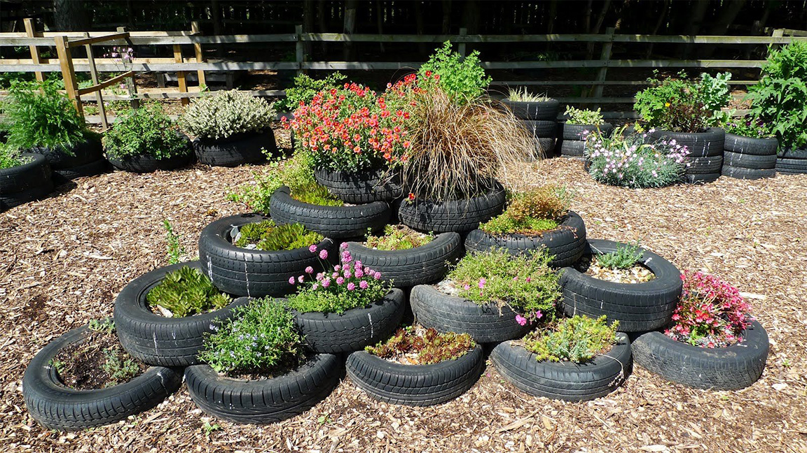 How to Repurpose Old Tires as Garden Planters