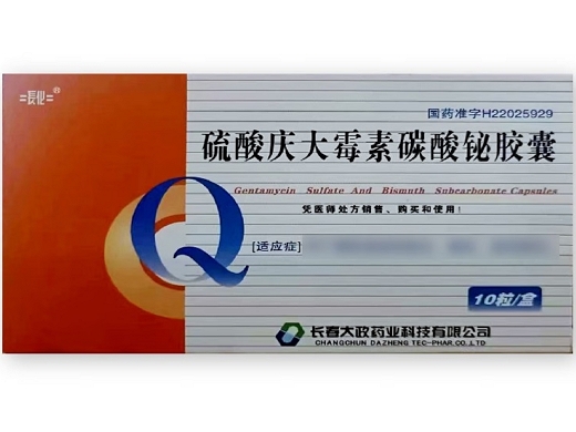 Gentamycin Sulfate and Bismuth Subcarbonate Capsules