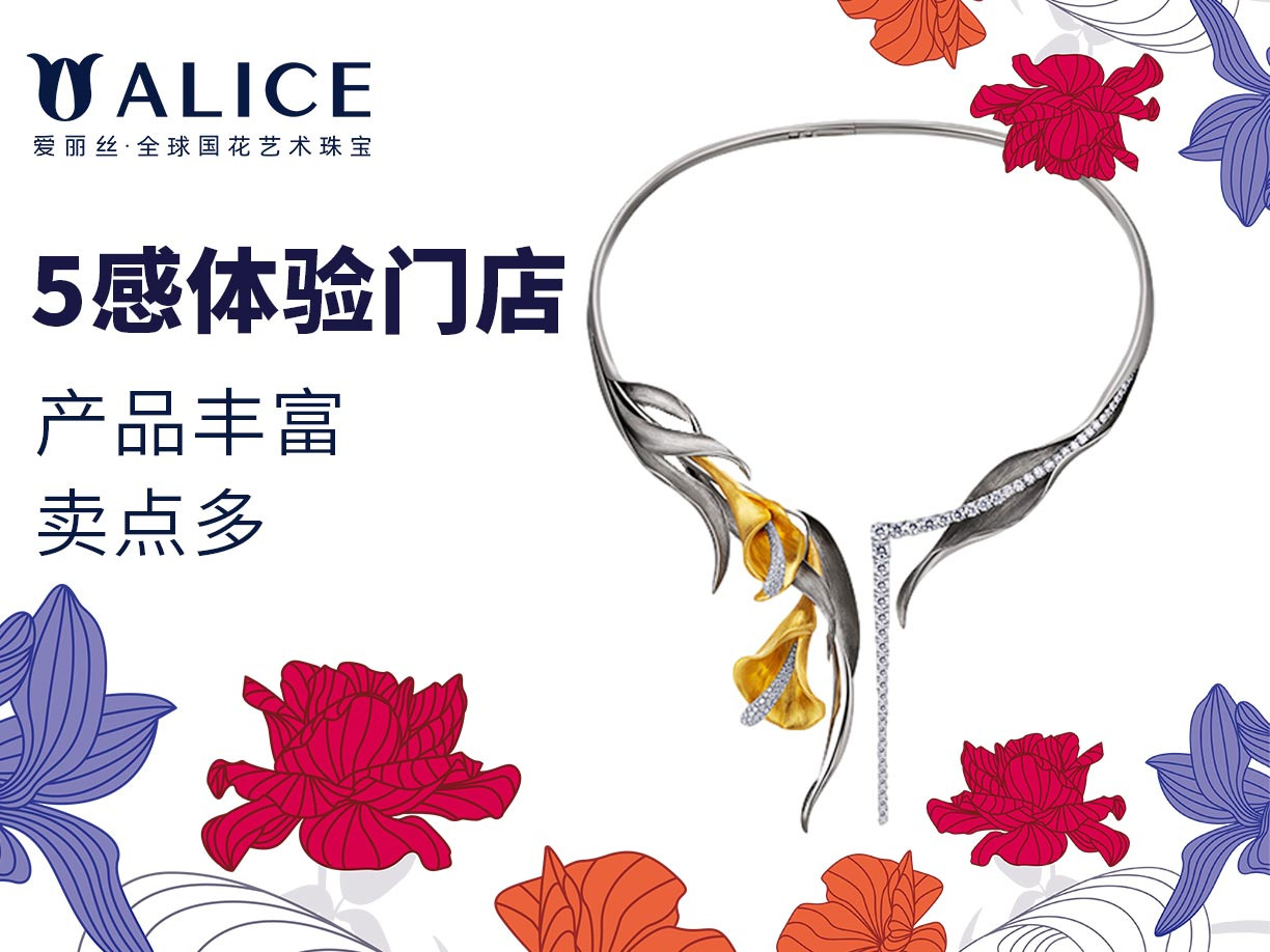 ALICE爱丽丝珠宝饰品加盟 50万起投资 实地考察选址 量身定制装修 缩略图 3